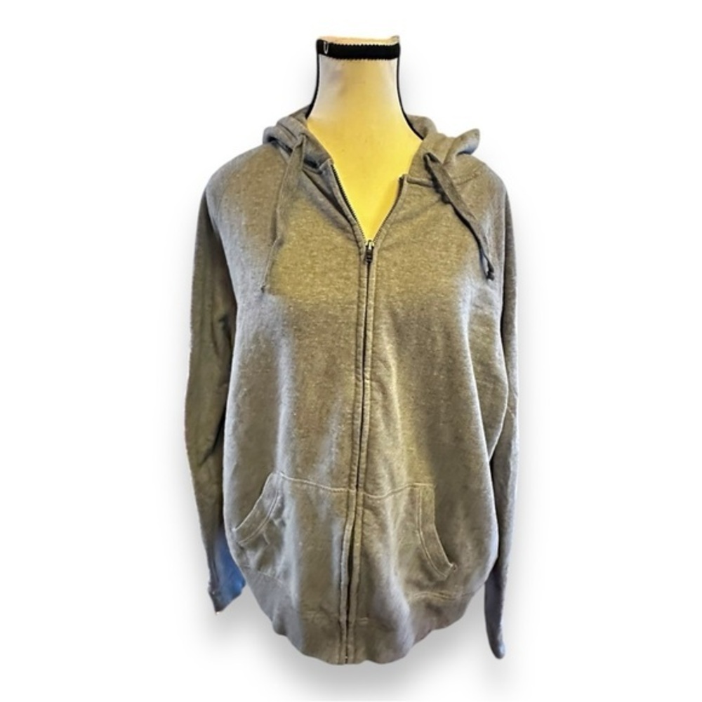 Women’s torrid 1 Heather Grey Classic Fit Super Soft Fleece Zip Up Raglan Hoodie